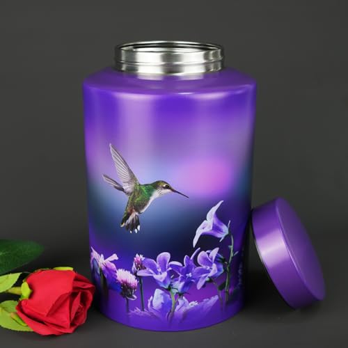 Large Cremation Urns for Adult Human Ashes, Hummingbird Pattern Large 220 lbs