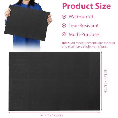 Dental Bibs, Black, Pack of 125 Disposable Tattoo Bibs, 3 Layers Waterproof Tattoo Pads, Tattoo Manicure Pad, for Dentists, Tattoo Studios and Salon Pack of 125, black