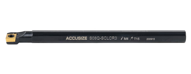 [Australia - AusPower] - Accusize Industrial Tools 1/2'' x 7'' Overall Length, Rh Sclcr Indexable Boring Bar with Ccmt32.5 Carbide Inserts, P252-S403 1/2" with CCMT32.5 insert 