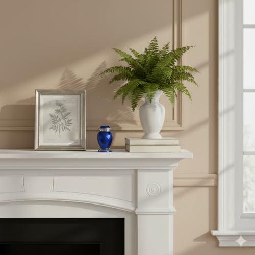 Blue Sapphire Cremation Urn for Ashes | Elegant Memorial Urns, Keepsake Size