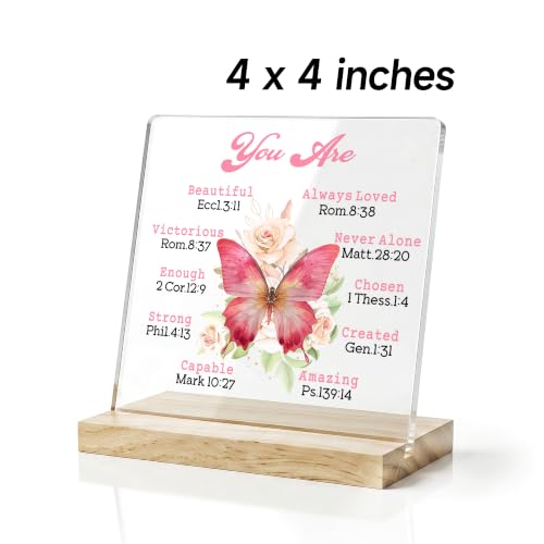 Inspirational Christian Faith Desk Decor Gifts for Women Green