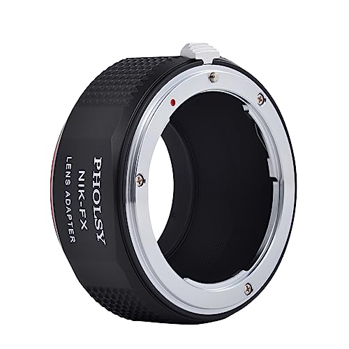 PHOLSY Lens Mount Adapter Compatible with Nikon F Lens and Fuji X Camera Nikon F / AI to Fujifilm FX