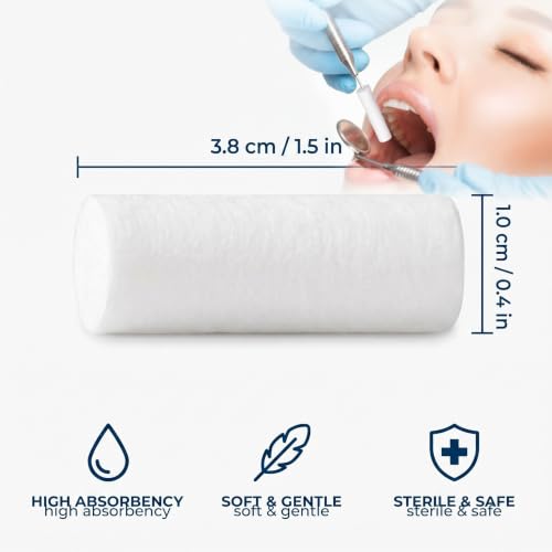 Pack of 300 Nasal Tamponade, 3.8 x 1 cm Nosebleed Stopper, Nampons Against Nosebleeds, Percent Highly Absorbent Cotton Rolls, Soft Gauze Rolls for Emergency or Accident (B)