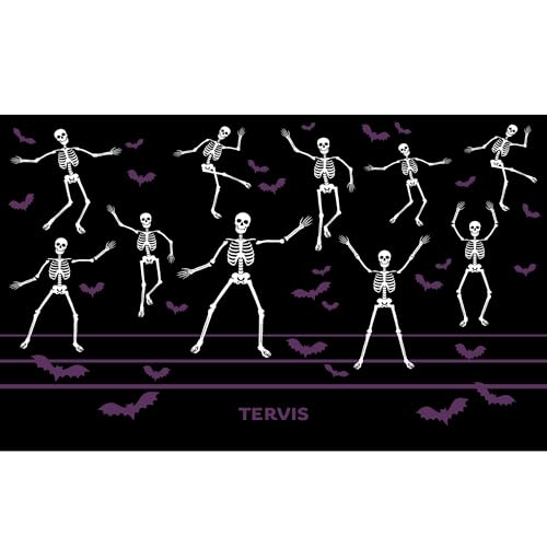 Tervis Traveler Skeleton Dance Made in USA Double Walled Insulated Tumbler Travel Cup Keeps Drinks Cold & Hot, 20oz, Stainless Steel 20 Ounces