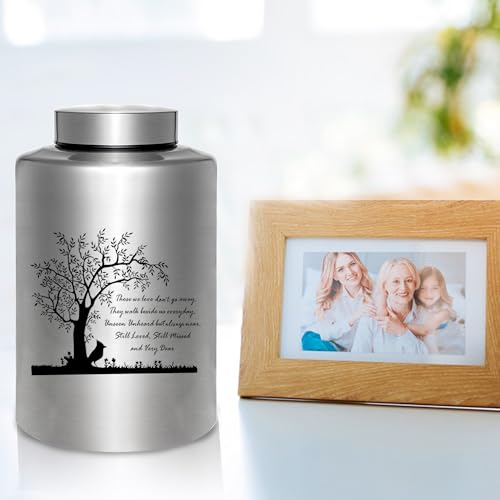 Gredstar Tree of Life Adult Cremation Urn for Human Ashes - Large Memorial Urn with Black Velvet Bag, Funeral & Burial Urns for Home,Still Loved, Still Missed Still Loved, Still Missed