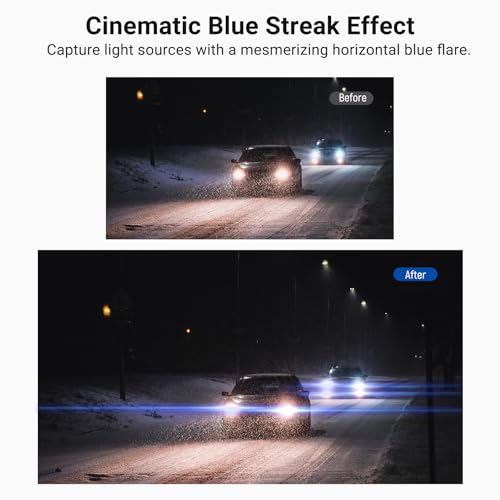 NEEWER 1.2X Blue Anamorphic Lens Compatible with DJI Osmo Pocket 3 / Pocket 4 / Xtra Muse, HD Magnetic Widescreen Blue Streak Effect Lens + 2X Screen Protector Accessories, FL-C56 1.2X Blue Anamorphic Lens(Metal)