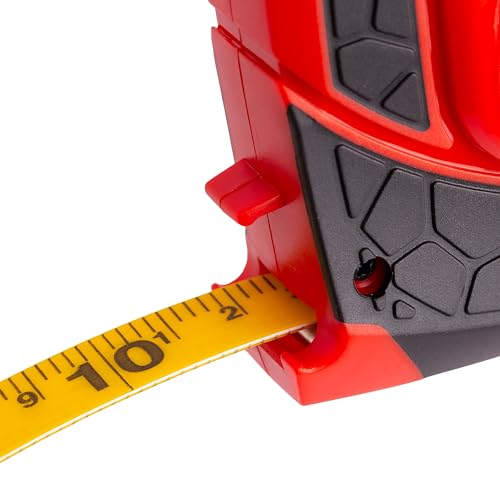 MIVOS Tape Measure 20 m – Robust Tape Measure – Folding Crank – Roll Meter – Fibreglass – Quick Tape Retraction – Rubberised, Non-Slip Inserts – ABS Plastic Housing 20m x 15mm