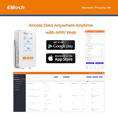 [Australia - AusPower] - Elitech RCW-360Plus-WG-DC 【One Temperature Probe】Probe Length: 5m(16.4ft). Measuring Range: -40~85℃(-40~185℉), Accuracy: ±0.5℃(0.9℉), TD3X-TE-H Separated Probe(1pcs) Single Temp Probe 1 