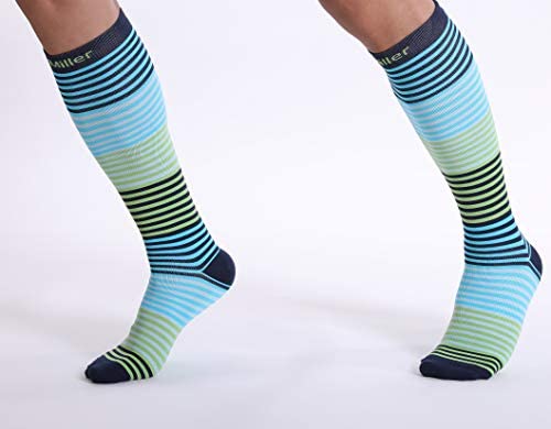 [Australia - AusPower] - Doc Miller Compression Socks for Women & Men - Knee High Support, 15-20mmHg, Medical Grade, Size - Ideal for Sport, Travel, Nurse, Pregnancy & Varicose Veins, 1 Pair 3X-Large Bright Green 