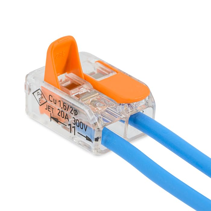 Box of 50 WAGO Connection Terminals 2 Conductors Series 221 - Easy and Safe Installation for All Your Electrical Projects