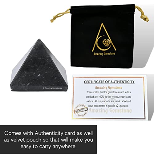 Amazing Gemstone Blue Aventurine Pyramid Crystal Healing Stones - 1" Great Pyramid Figurine of Natural Stone Pyramid for Meditation, Reiki, Chakra Balancing and Crystal Pyramids Grid