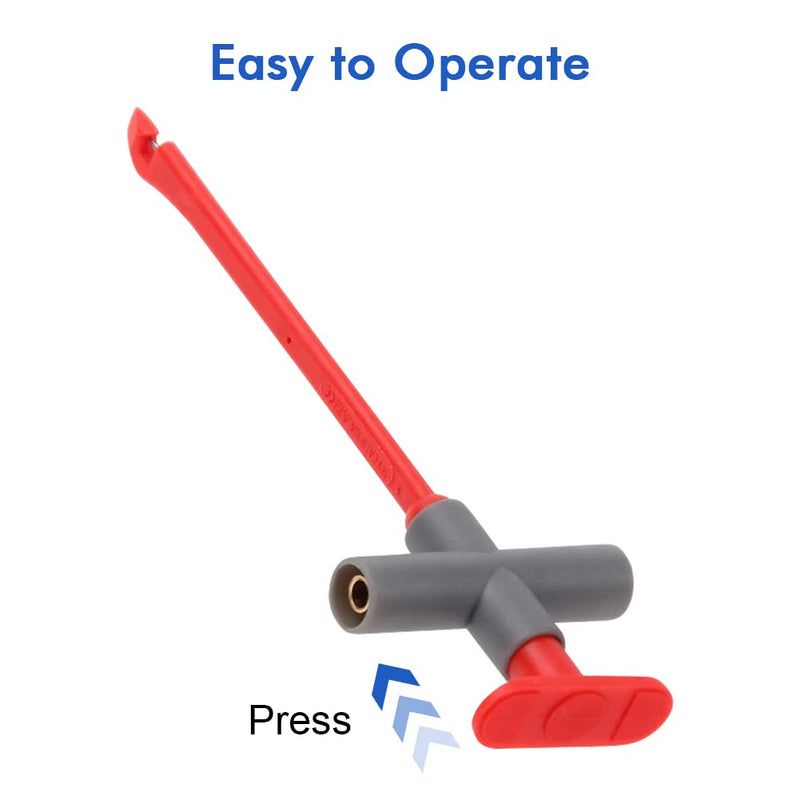[Australia - AusPower] - Multimeter Test Clips, Pack of 2 P5010 Puncture Probe Auto Repairing Multimeter Test Clip Car Testing Tool Wire Piercing Probe Clip Automotive Test Wire Kit for Automobile Inspection Auto Repairing 