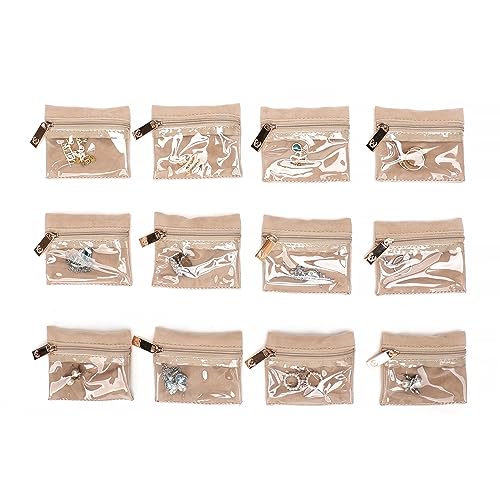 Angelina's Palace Jewelry Organizer Case Bridesmaid Gifts Travel Bag Vegan Leather Box for Necklace Earring Bracelet Ring(bran) bran