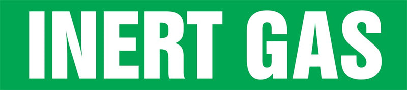 Accuform RPK467SSA Self-Stick "INERT Gas" Pipe Marker for 3/4" to 1-1/4" OD Pipe, White on Green, 1" H x 8" W