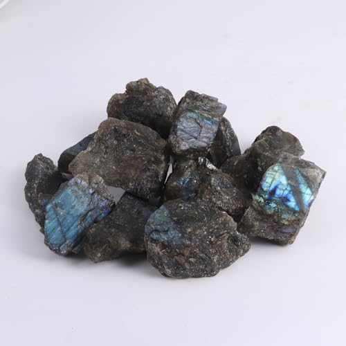 1Lb Raw Labradorite Stones Healing Crystals for Jewelry Making, Reiki