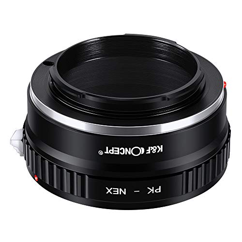 K&F Concept PK K Mount Lens to Sony NEX E-Mount Lens Adapter, Compatible with Sony NEX-3 NEX-3C NEX-3N NEX-5 NEX-5C NEX-5N NEX-5R NEX-5T NEX-6 NEX-7 NEX-F3 NEX-VG10 VG20 PK-NEX