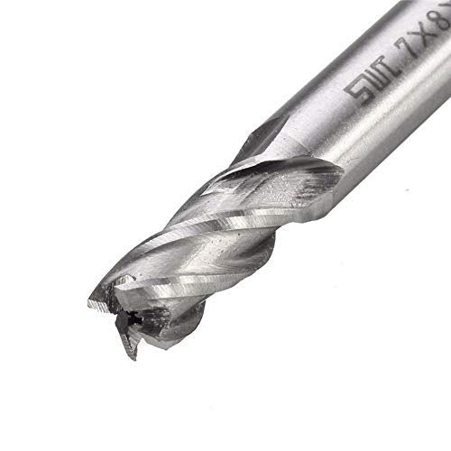 QWORK® 2-12 mm End Mill with 4 Flutes Drill Bits Cutter Metal Cutter Drill Bits Sets for Wood, Aluminum, Steel, Titanium, CNC Milling, 10 Pieces 2, 3, 4, 5, 6, 7, 8, 9, 10, 12 mm