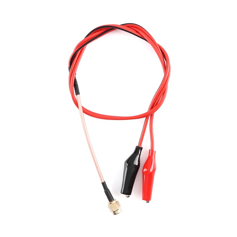 [Australia - AusPower] - SMA Male to Double Alligator Clips Tester Cable-RG316 50cm RF Alligator Clips Electrical with Wires Crocodile Clip Thread 2PCS 