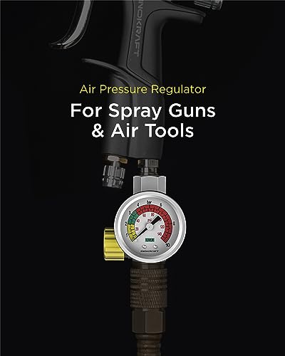 InoKraft Air Compressor Regulator 1/4" NPT, for Spray Guns and Pnuematic Tools, Good Tightness, Precise, 0-140 PSI