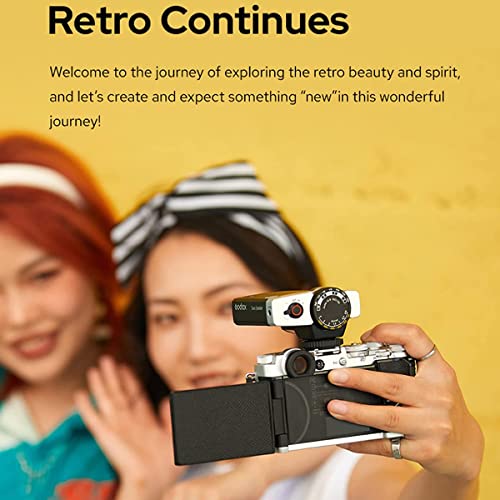 GODOX Lux Junior Speedlite Retro Camera Flash, GN12, 6000K CCT A/M Flash Mode, 28mm Focal Length Compatible with Canon Nikon Sony Fujufilm Digital Film Cameras