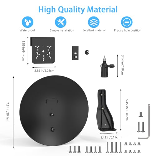 HOLACA Universal Gutter Mount and Sun Rain Shade Cover for All Outdoor Security Camera with 1/4 Screw, Shield Compatible with Ring, Blink, Google Nest, Eufy, Arlo, WYZE, Tapo (Security Camara) Security Camara