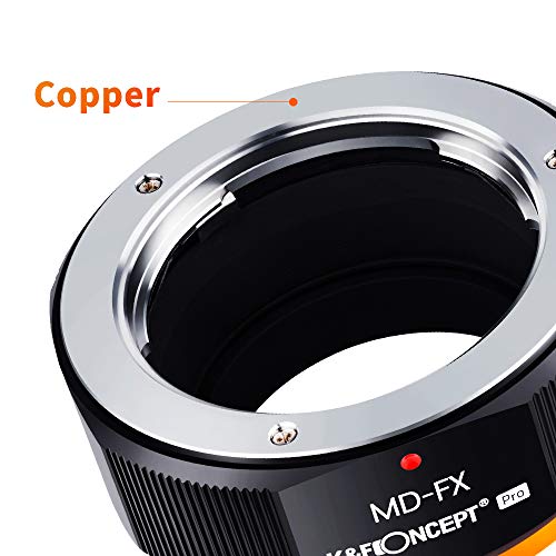 K&F Concept MD to FX Lens Mount Adapter with Matting Varnish Design, Fits for Fuji XT2 XT20 XE3 XT1 X-T2