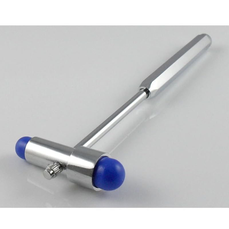 DECHOUS Double-Headed Reflex Hammer with Needle and Brush - Ergonomic Reflex Hammer in Blue for Precise Reflex Examinations and Applications - Ideal for Doctors and