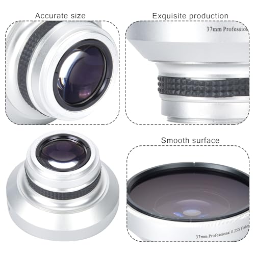 37mm Fish Eye Lens 0.25X Super Wide, Additional Lens for Camera with Macro
