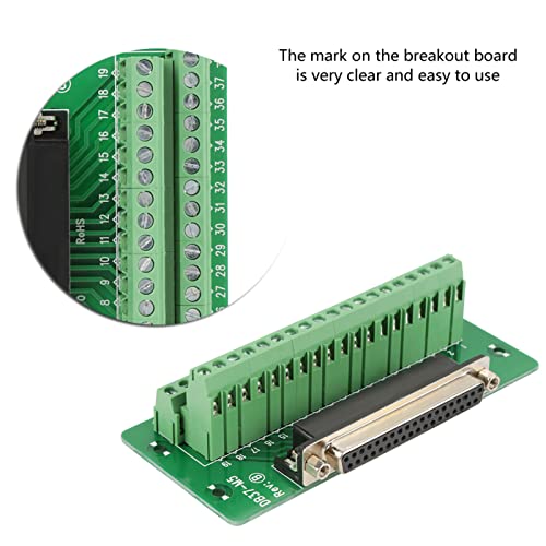 DB37 DIN Rail Mount Interface Module Male Female Connector Breakout Board Terminal Blocks Module Compact Structure PCB Carrier Long (Female Head) Female Head