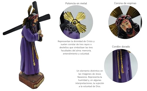 Image Christ of Great Power and Rosary of the Cross Way (Includes Gift Cross Made of White Turquoise)