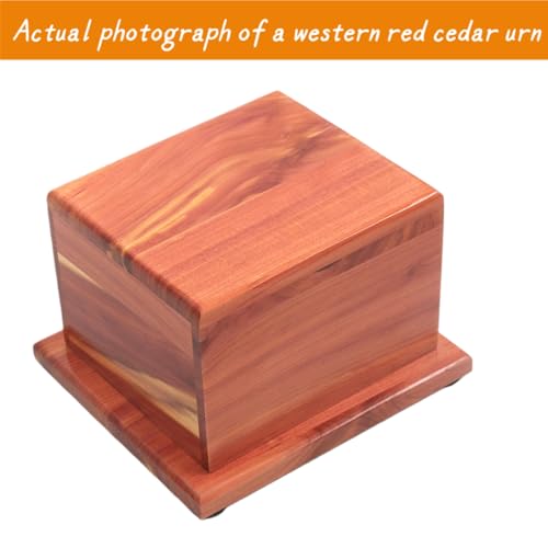 Small Cremation Wooden Urn for Human Ashes, Holds 38 Cubic Inches