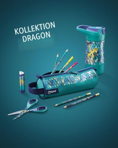 Maped Twist 'n Flex Dragon Ruler 30 cm - Flexible & Unbreakable School Ruler for Children - Flexible, Double-Sided Scale, Phthalate-Free, Dragon Design