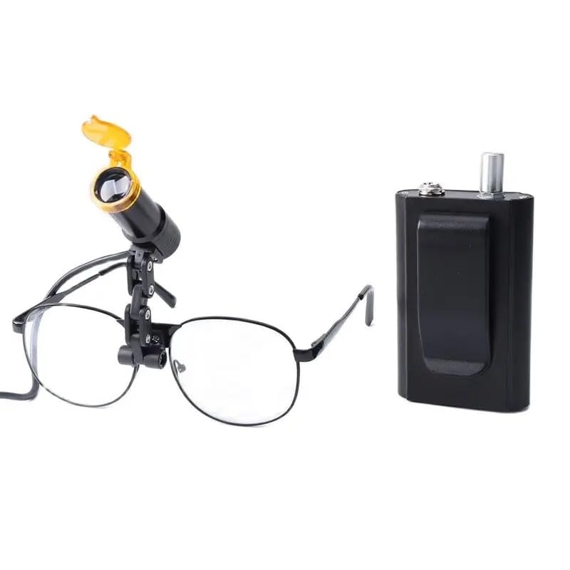 [Australia - AusPower] - 5W LED Light On Dental Loupes with Filter Portable Led Headlight with Belt-Clip Rechargeable Battery 