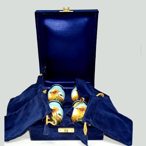 UR Keepsake Urn Set of 4-Sunflower with Butterfly Cremation Keepsake Urn for Human Ashes with Velvet Box & 4 Velvet Bag-Mini Urn - Affordable Urn (3 cu.in x 4pcs) (1)
