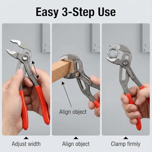 OFOSSTOOL 2-piece groove joint plier set with adjustable 7-inch and 10-inch tongue-and-groove water pump pliers