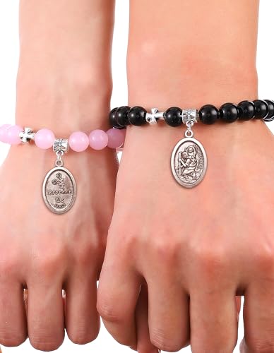 St Michael/St Christopher Medal/Cross/Pardon Cross/Saint Therese of Lisieux Medal Pendant for Women Necklace & Rosary Necklace St Christopher1 12PCS