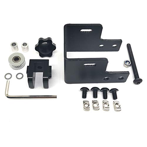 Upgrade Y-axis Synchronous Belt Stretch Straighten Tensioner for Creality Ender3 Pro/Ender3 V2/CR-20 Pro Double Slot Aluminum Profile 40x40mm (4040, Black) 4040