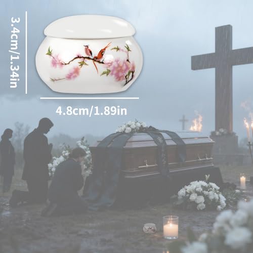 Small Cremation Jewelry for Ashes,Urns for Human Ashes Keepsake,Perfect Tribute Gift for Human or Pet Ashe(Natural Ceramics)