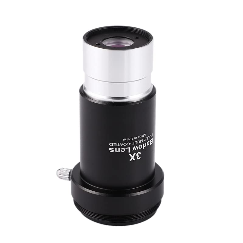 [Australia - AusPower] - Barlow Lens 3X, 1.25 Inch Fully Multi-Coated Metal Barlow Lens with M42 Thread Camera Connect Interface for Telescope Eyepiece 
