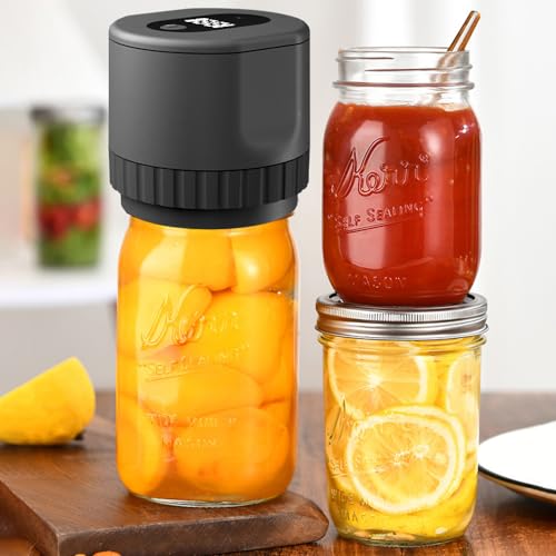 Electric Food Vacuum Sealer Machine for Mason Jars Vacuum Packing Machine with 8 Piece Jar Lids Food Sealer for Kerr Jars Mason Jar