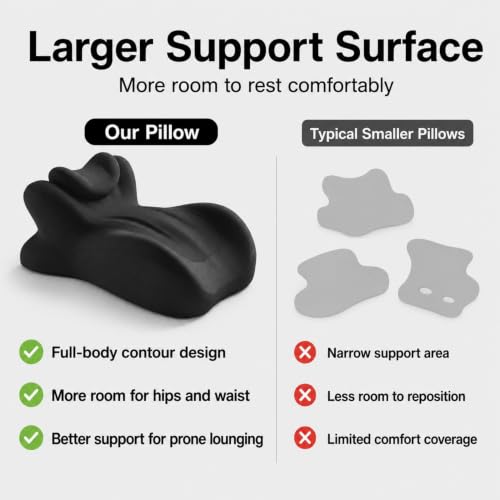 Black wedge support pillow by TWEJMZU with 27° memory foam, ideal for reading and bed rest comfort