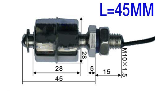 Float Switch, Liquid Water Level Sensor, Stainless Steel, Vertical Float Switch, for Electrical, Drainage, Level Control and Alarm L = 45 mm