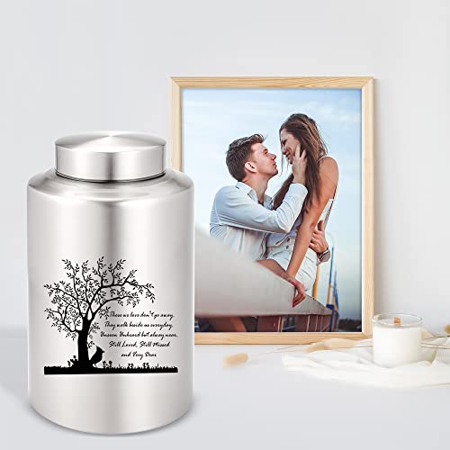 Gredstar Tree of Life Adult Cremation Urn for Human Ashes - Large Memorial Urn with Black Velvet Bag, Funeral & Burial Urns for Home,Still Loved, Still Missed Still Loved, Still Missed