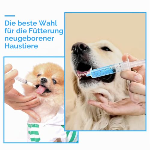 Syringes 5 ml, Pack of 20 Individual Package Plastic Syringe with Lid, Feeding Syringe, Reusable Syringe for Newborn Animal Feeding, Crafts, Laboratory Measurement