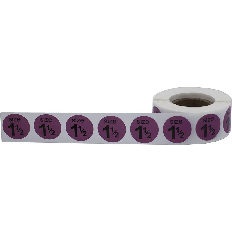 Shoe Size 1 1/2 Dusty Rose Stickers for Retail Clothing – 0.75 Inch Round, 500 Adhesive Labels Per Roll for Shoes, Footwear Display, Inventory, Retail Storage – Made in the USA