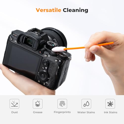 K&F CONCEPT 200 Foam Cleaning Swabs,for Electronics,Camera,Deep Cleaning 200PCS