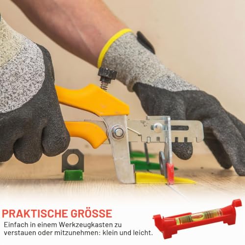 8 Pieces Hanging Spirit Level for Plumbing, Surveying, Bricklaying, Engineering, Metalworking, Tiling, Construction Red (Line Spirit Level)