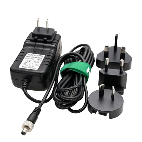 12V Locking DC Power Supply for Blackmagic Studio Camera 4K 6K Pro, Video Assist 5" 7" Monitor, Atomos Ninja V Inferno, Hollyland Mars 400s, SmallHD 702 Video Wireless Transmission Straight DC, 12V 3A