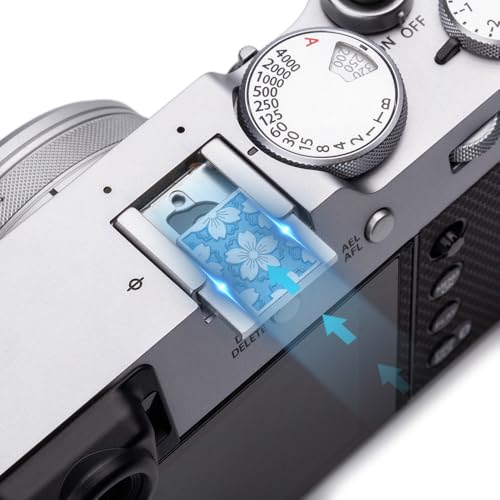 Camera Metal Hot Shoe Cover Shutter Buttons for FUJIFILM X100VI X100V XPro3 XPro2 XPro1 X-T4 X-T3 X-T50 X-T30 for NikonZF Z5 Z6 for Canon (Blue-Set) Blue-Set