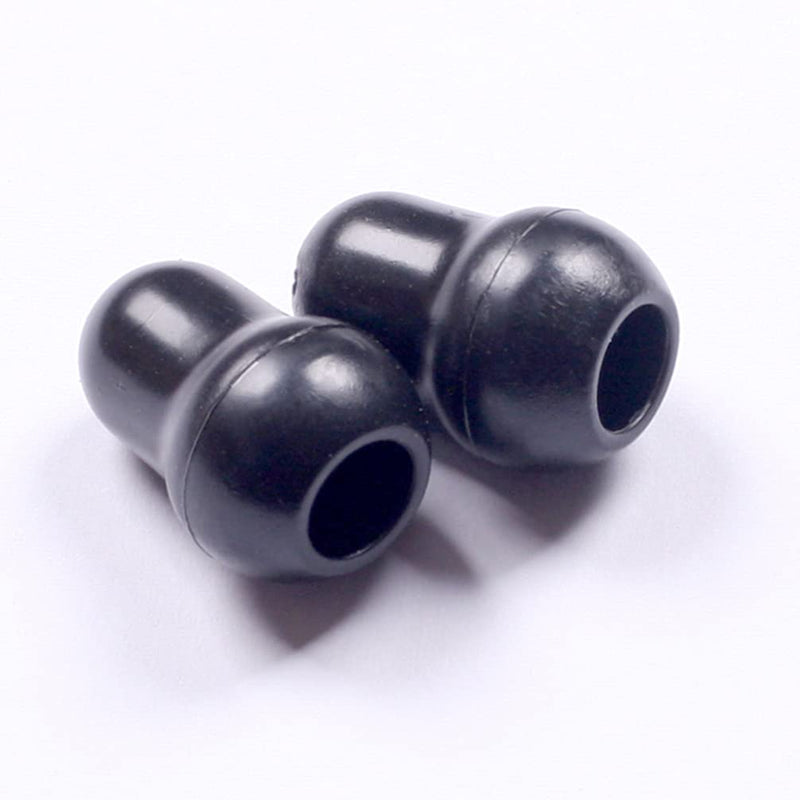 [Australia - AusPower] - Ciieeo 10 Pieces Headphone Accessories Stethoscope Ear Plugs Stethoscope Tips Screw on Black Snap Tight Ear- Tips s Buds Silicone Gauges for s Universal Beans 